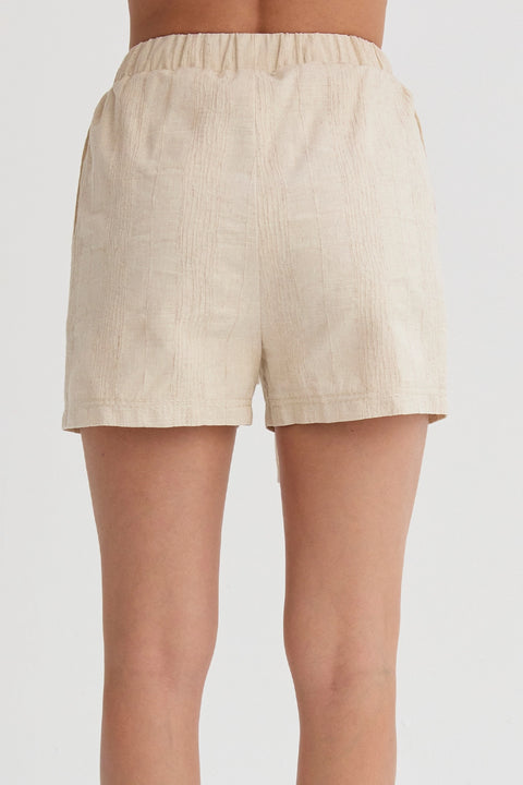 Lara Striped Linen Shorts