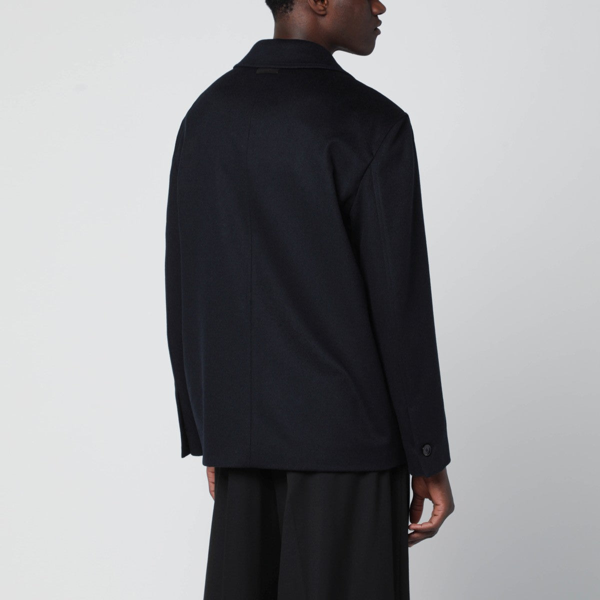 Lardini Blue zip-up wool jacket