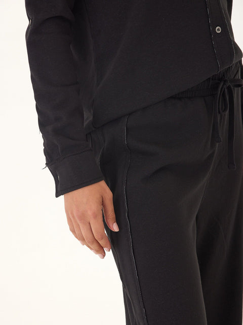 Latricia Cotton Blend Terry Wide Leg Pant