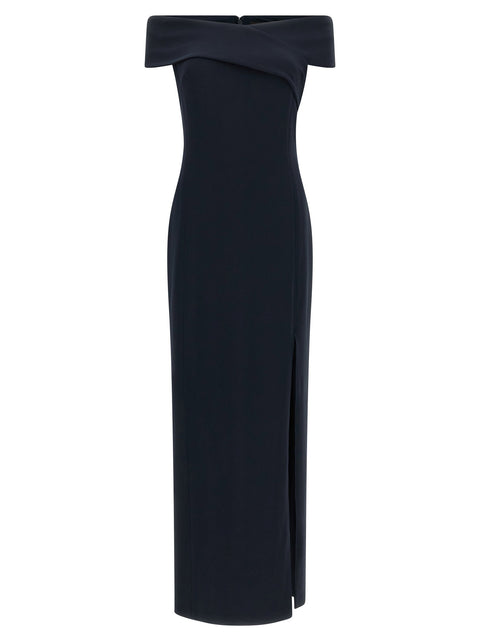 Lauren Ralph Lauren Long Dress With Crossed Neckline