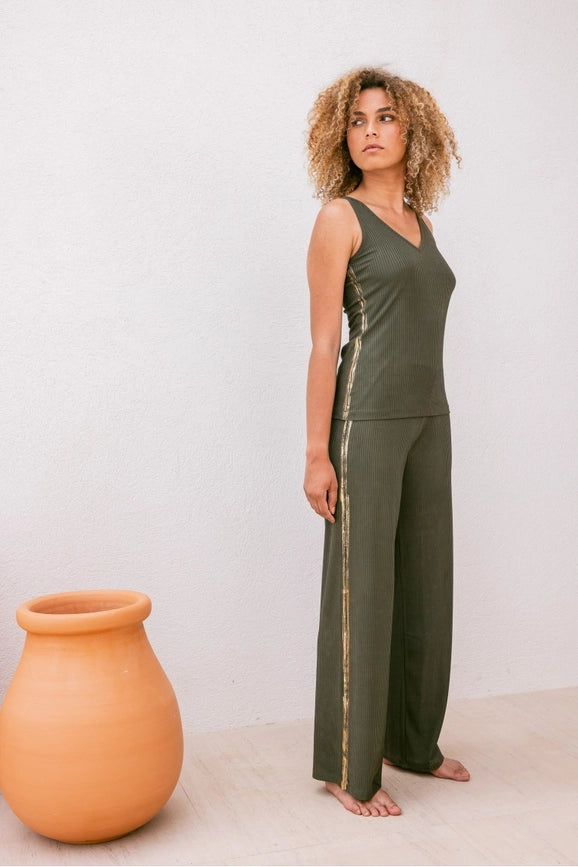 Lauren Ribbed Tank Top-Tank Top-HBT-XXS-Khaki-Urbanheer