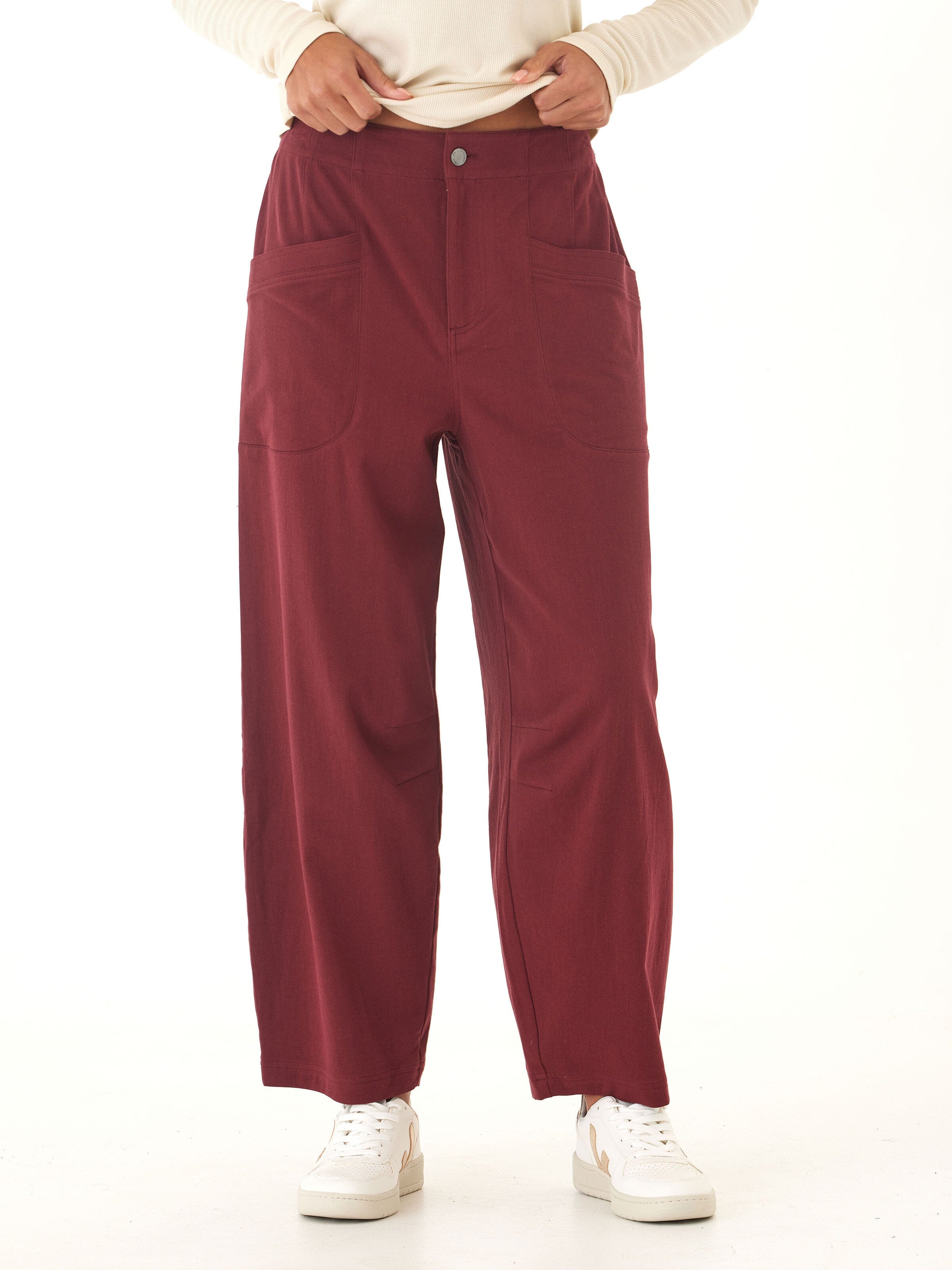 Lauren Stretch Twill Pleated Barrel Pant