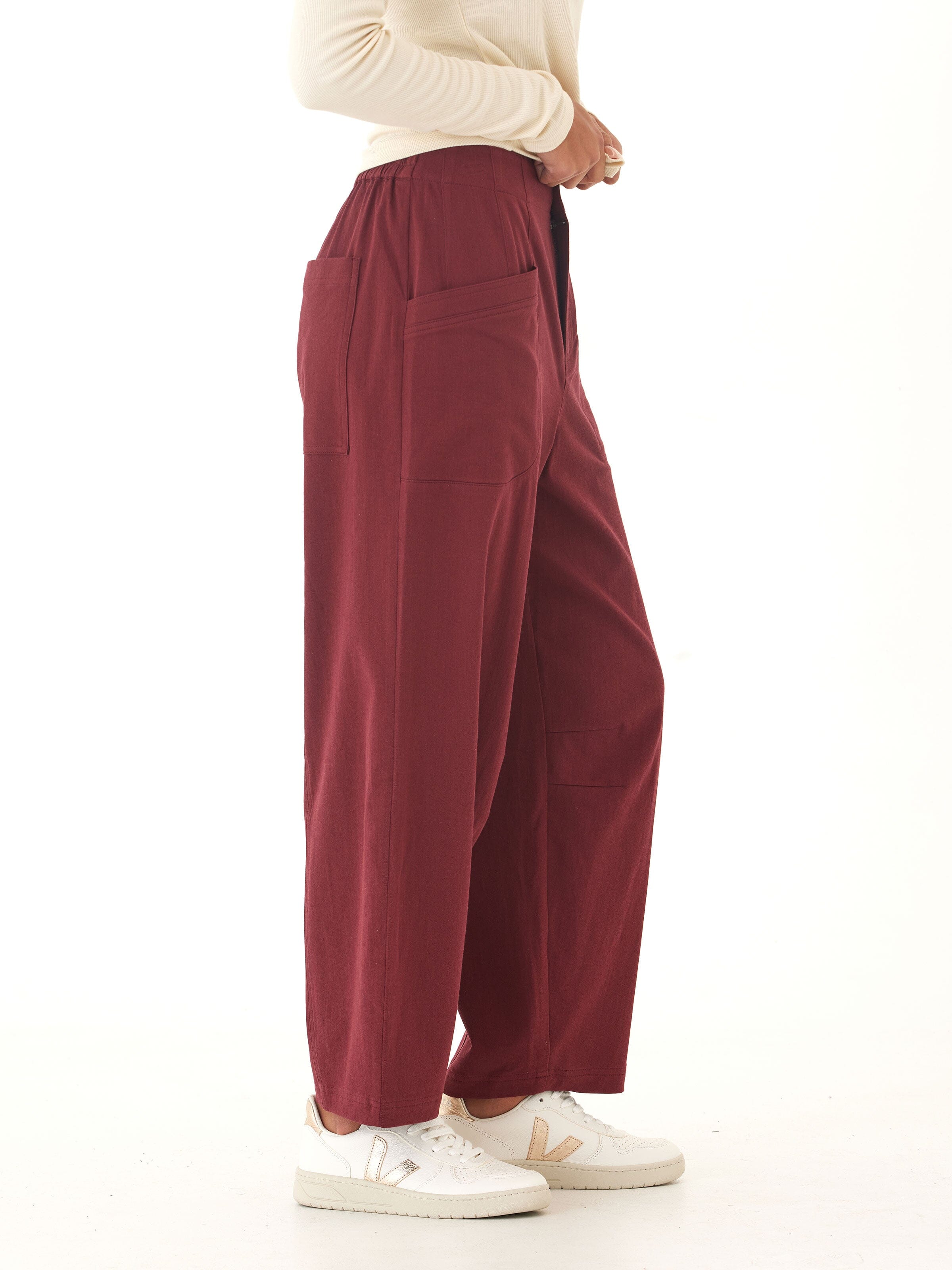 Lauren Stretch Twill Pleated Barrel Pant