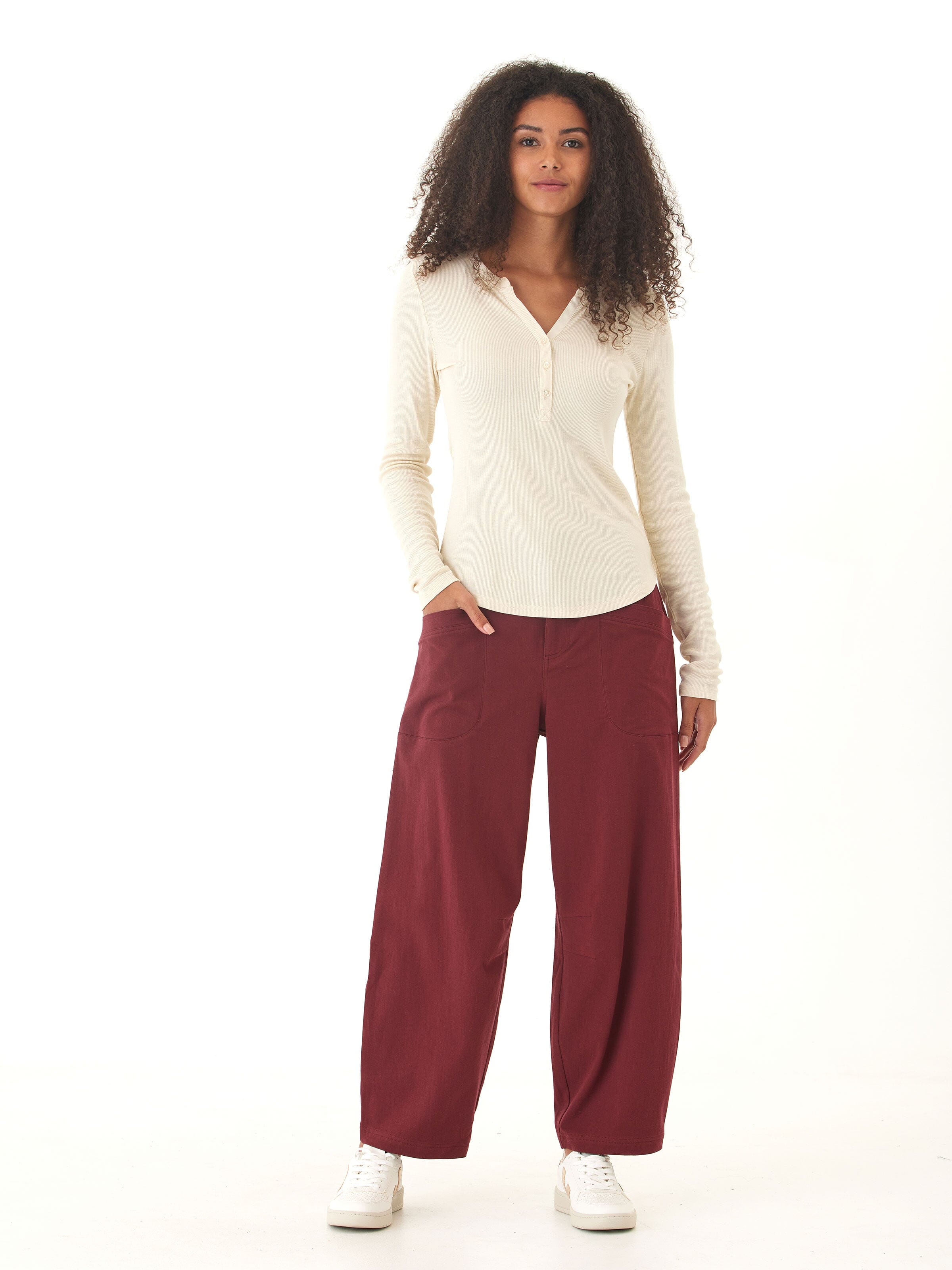 Lauren Stretch Twill Pleated Barrel Pant
