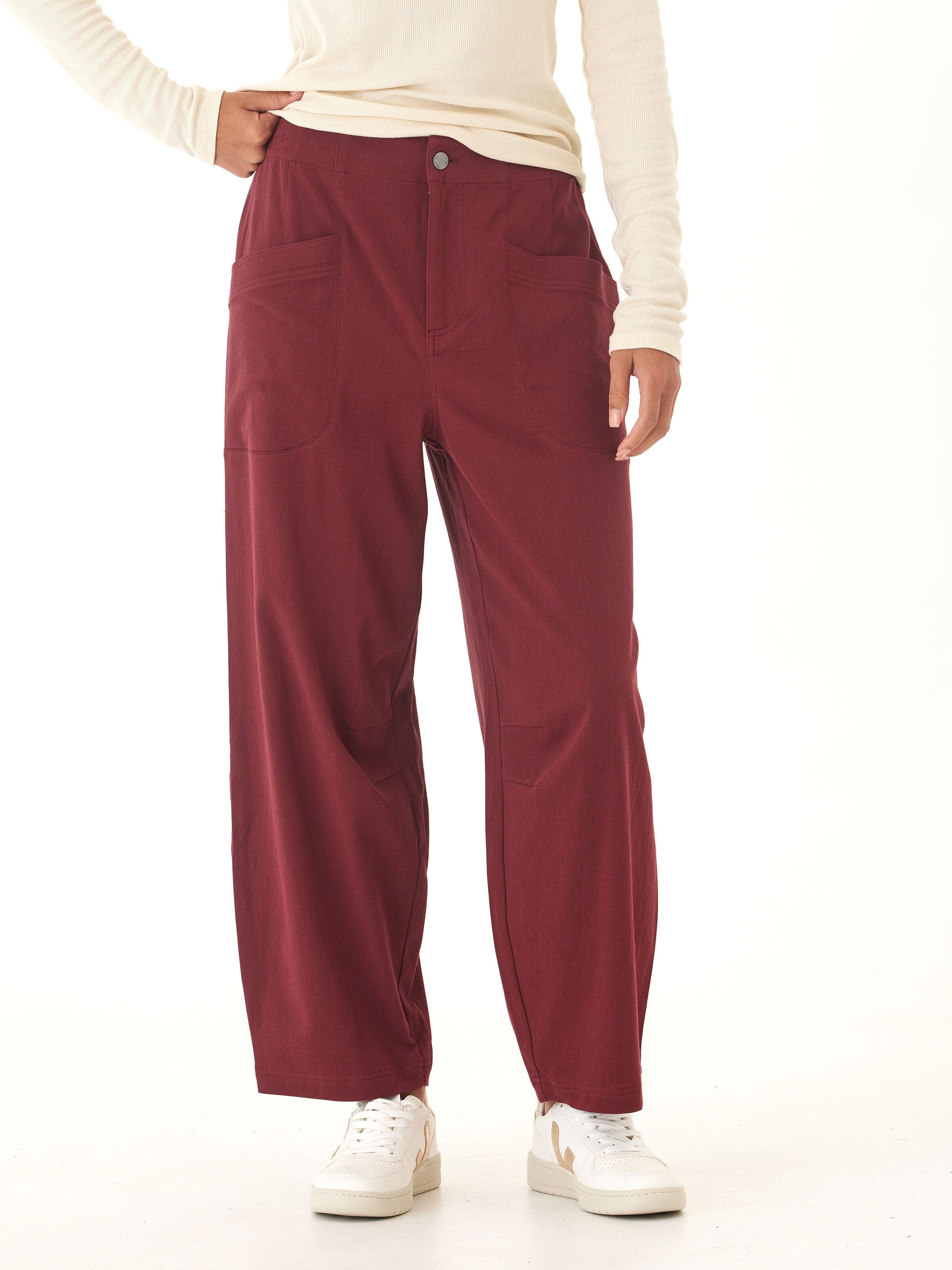 Lauren Stretch Twill Pleated Barrel Pant