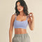 Lavender Blue Light Support Padded Strappy Sports Bra
