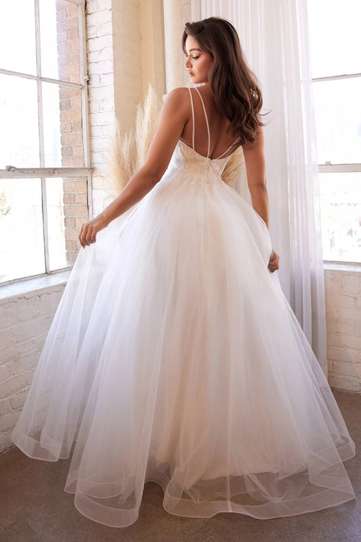 Layered Tulle Bridal Gown-Dress-Ladivine by Cinderella Divine-3X-Off-White-Urbanheer