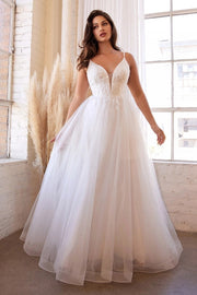 Layered Tulle Bridal Gown-Dress-Ladivine by Cinderella Divine-3X-Off-White-Urbanheer