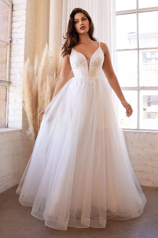 Layered Tulle Bridal Gown-Dress-Ladivine by Cinderella Divine-3X-Off-White-Urbanheer