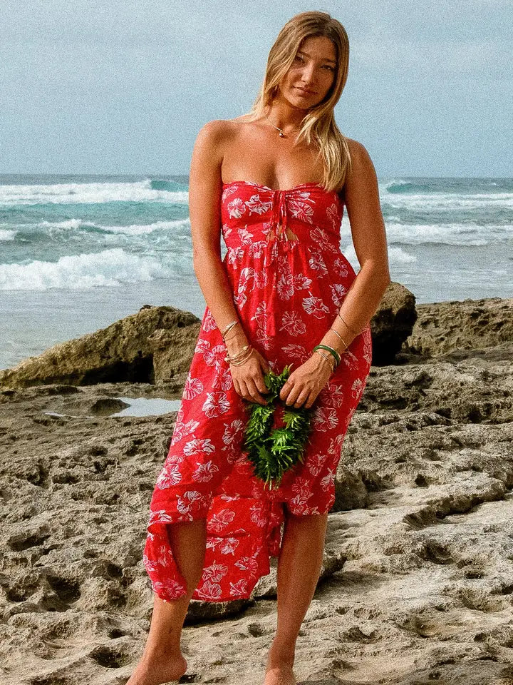 Leah Maxi Dress-Dress-Tiare Hawaii-One Size-Honolulu Red-Urbanheer