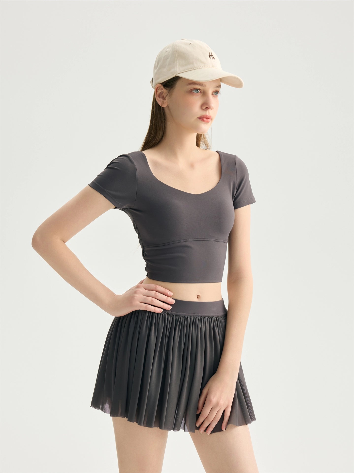 Leah Mesh Pleated Skirt