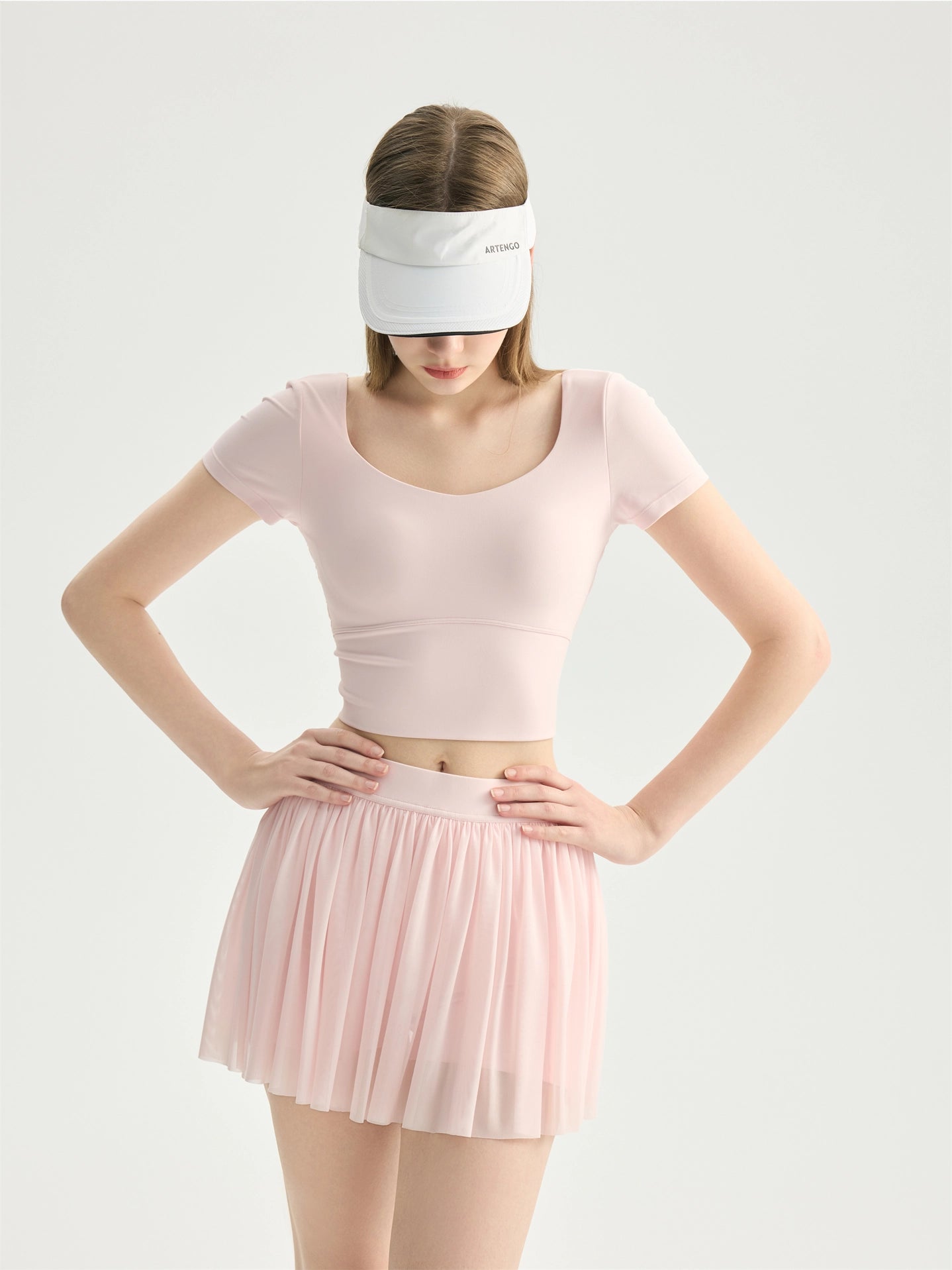 Leah Mesh Pleated Skirt