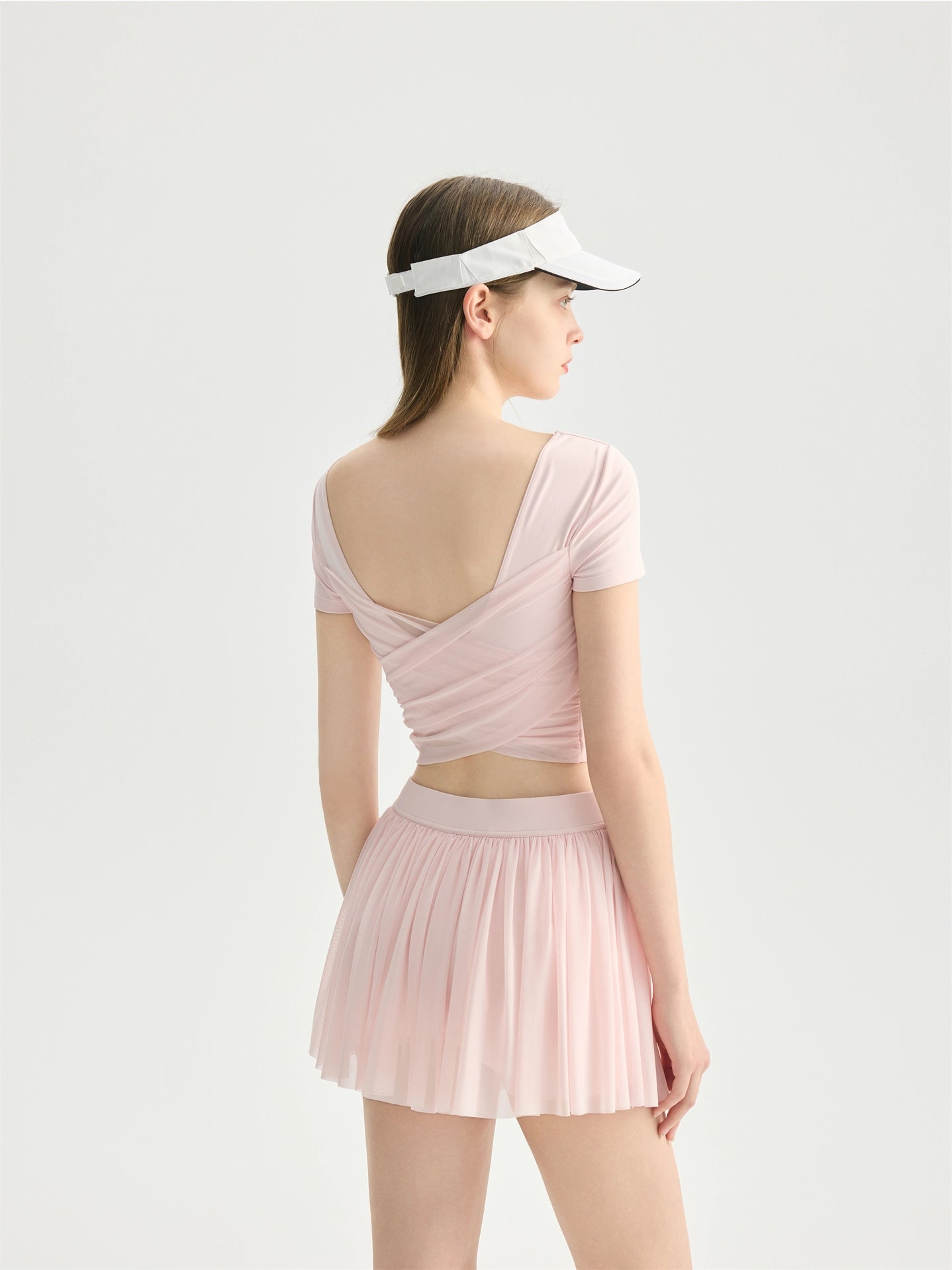 Leah Mesh Pleated Skirt