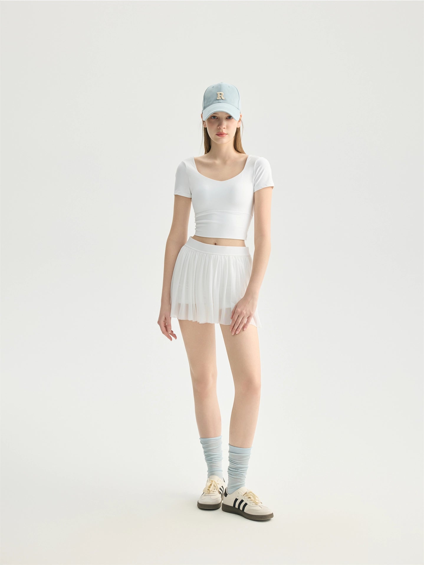 Leah Mesh Pleated Skirt