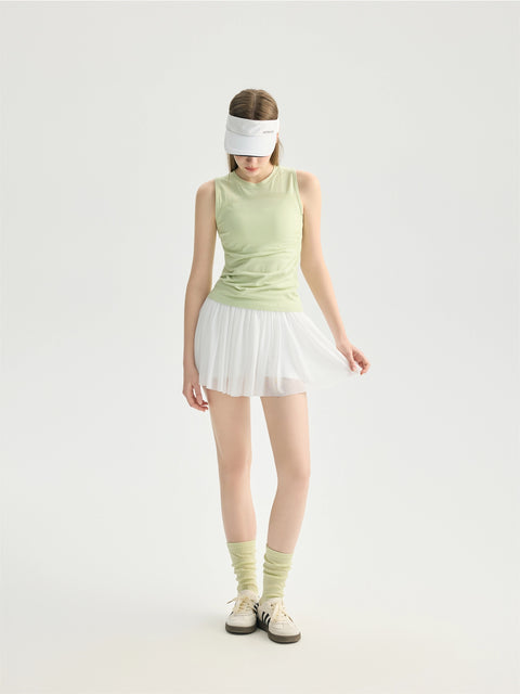 Leah Mesh Pleated Skirt