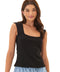 Leah Organic Rib Square Neck Tank