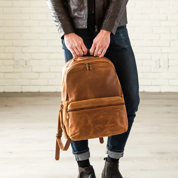Leather Backpack Rucksack-Backpack-Hides-17x12.75x7.5 In-Urbanheer