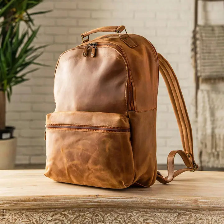 Leather Backpack Rucksack-Backpack-Hides-17x12.75x7.5 In-Urbanheer