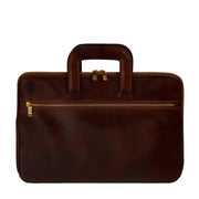 Leather Briefcase Laptop Bag - Brave New World Brown-Tote Bag-Time Resistance-Brown-Urbanheer