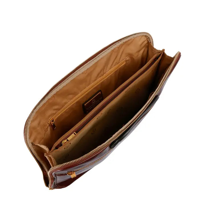 Leather Briefcase Laptop Bag - Brave New World Brown-Tote Bag-Time Resistance-Brown-Urbanheer