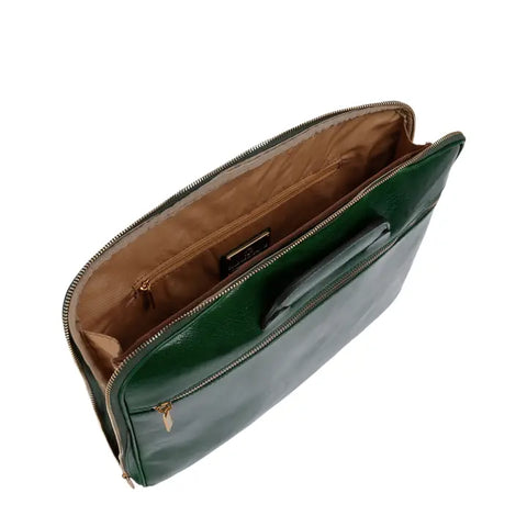 Leather Briefcase Laptop Bag - Brave New World Green-Tote Bag-Time Resistance-Green-Urbanheer