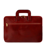 Leather Briefcase Laptop Bag - Brave New World Red-Tote Bag-Time Resistance-Red-Urbanheer