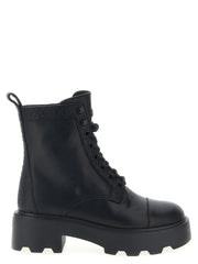 Leather Combat Boots with Comfortable EVA Sole