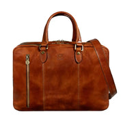 Leather Convertible Briefcase, Backpack - A Farewell To Arms Cognac Brown-Briefcase-Time Resistance-Cognac Brown-Urbanheer