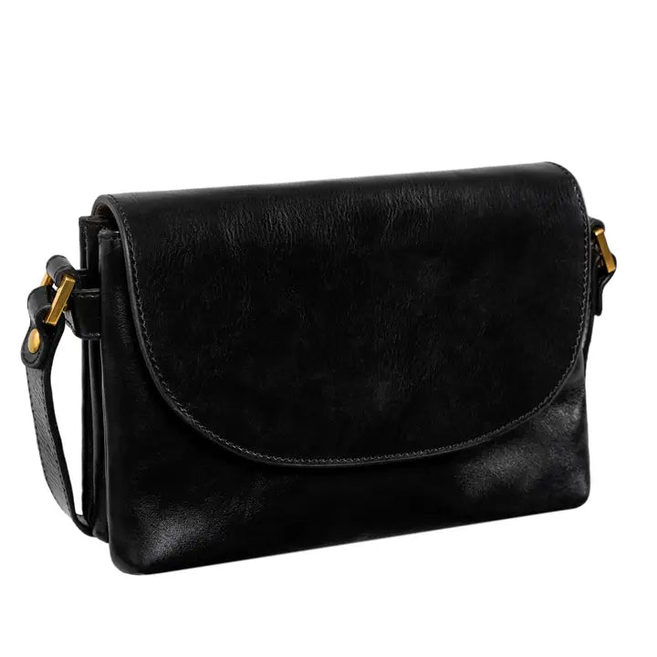Leather Cross Body Bag, Messenger Bag - Sophie's Choice Black-Cross Body Bag-Time Resistance-Black-Urbanheer