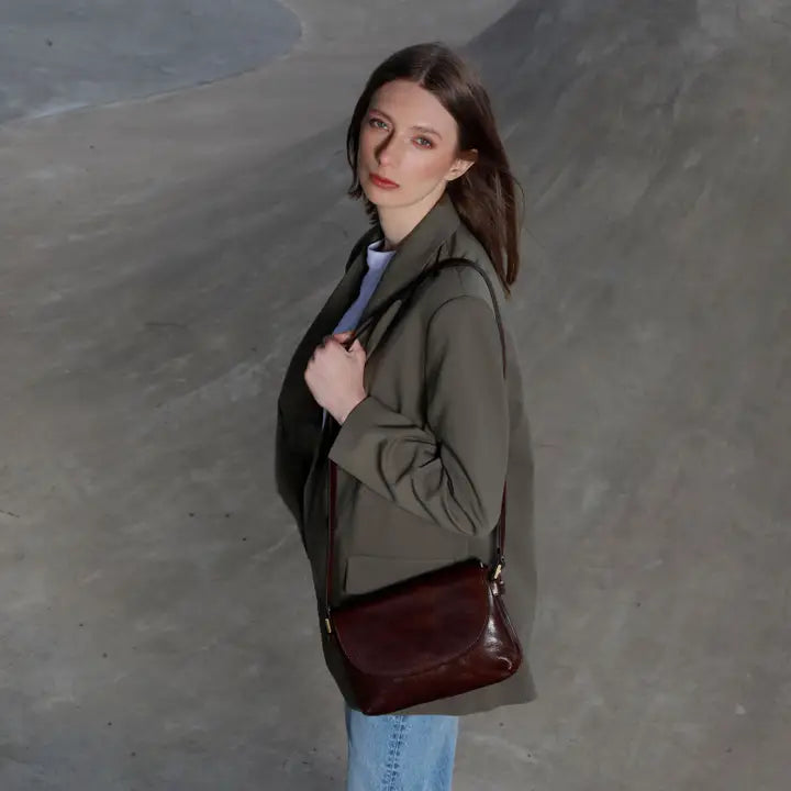 Leather Cross Body Bag, Messenger Bag - Sophie's Choice Brown-Cross Body Bag-Time Resistance-Brown-Urbanheer