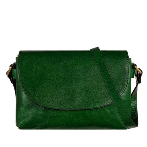 Leather Cross Body Bag, Messenger Bag - Sophie's Choice-Cross Body Bag-Time Resistance-Green-Urbanheer