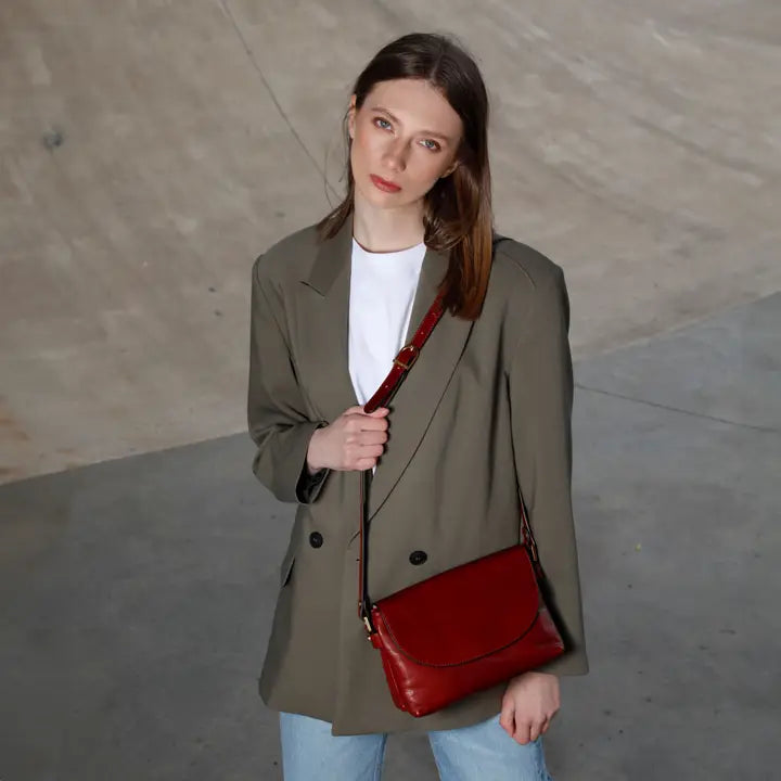 Leather Cross Body Bag, Messenger Bag - Sophie's Choice-Cross Body Bag-Time Resistance-Green-Urbanheer