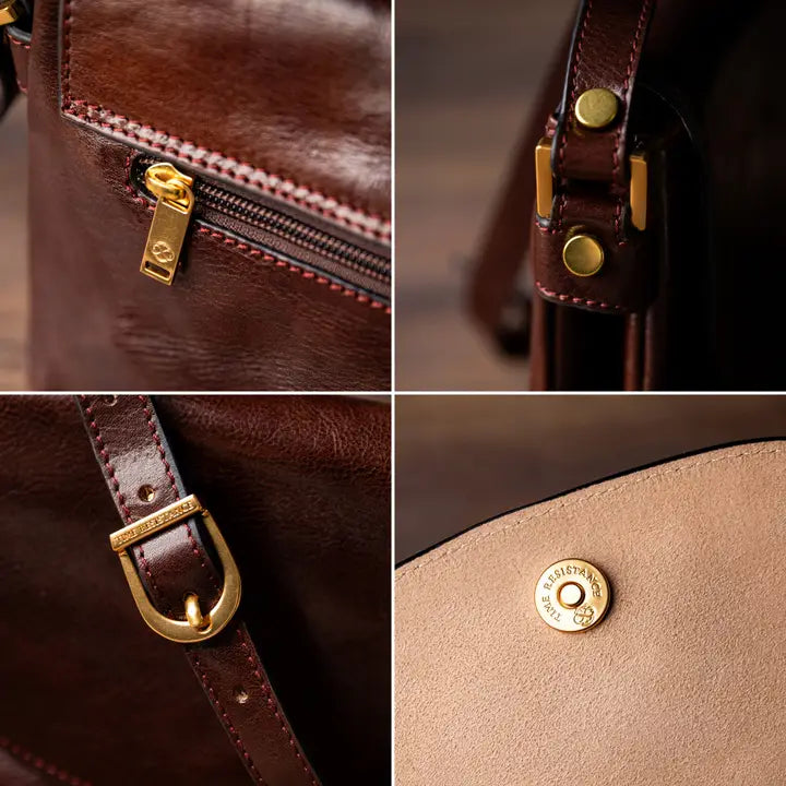 Leather Cross Body Bag, Messenger Bag - Sophie's Choice-Cross Body Bag-Time Resistance-Green-Urbanheer