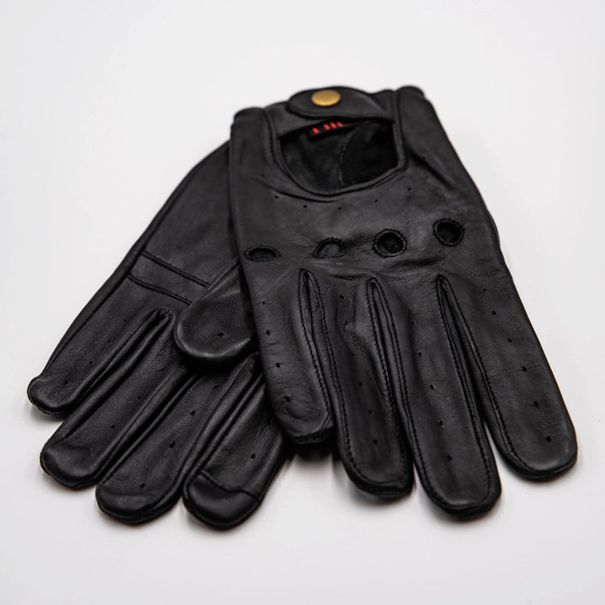 Leather Driving Gloves Men Black-Gloves-Hides-S-Urbanheer