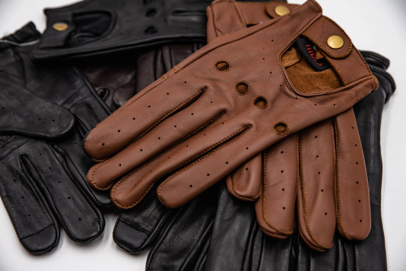 Leather Driving Gloves Men Tan-Gloves-Hides-S-Urbanheer