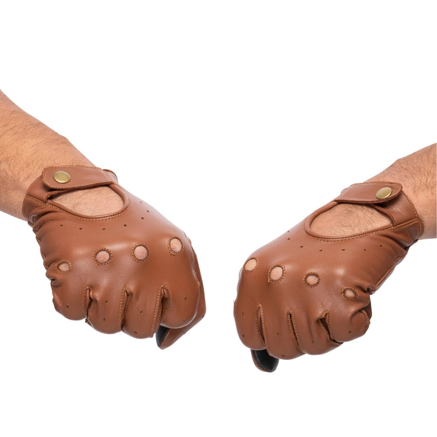 Leather Driving Gloves Men Tan-Gloves-Hides-S-Urbanheer