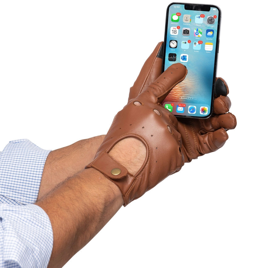 Leather Driving Gloves Men Tan-Gloves-Hides-S-Urbanheer