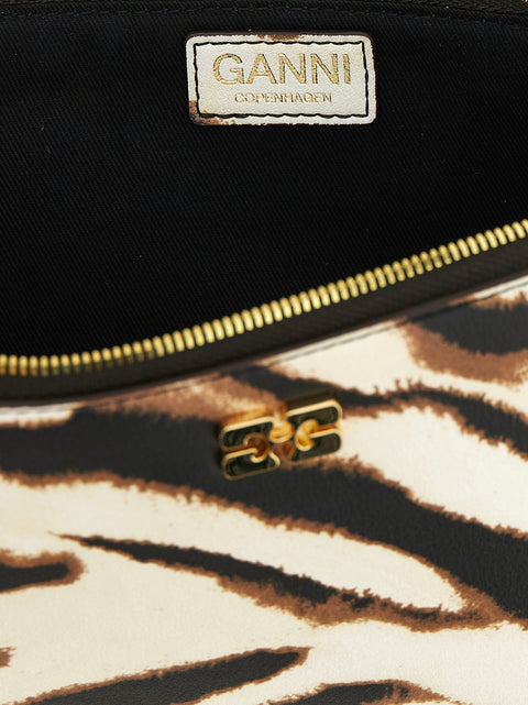 Leather-Effect Zebra Print Bag