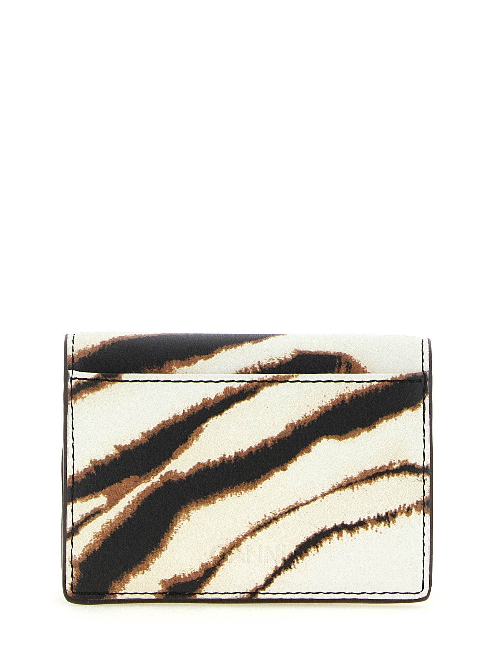 Leather-Effect Zebra Print Card Holder