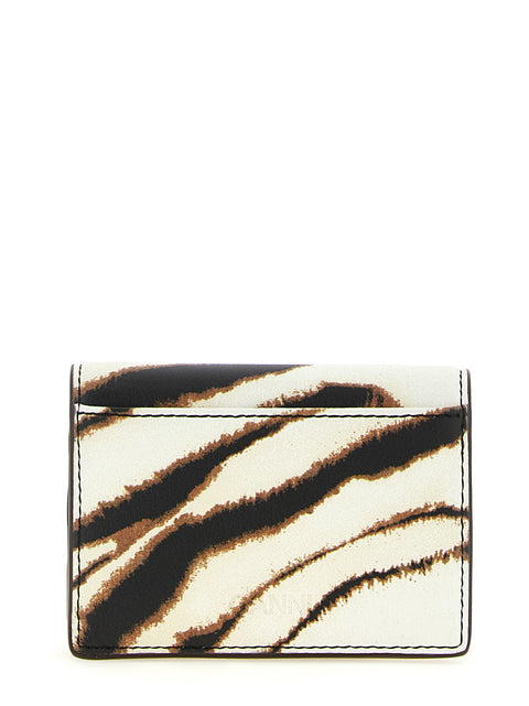 Leather-Effect Zebra Print Card Holder