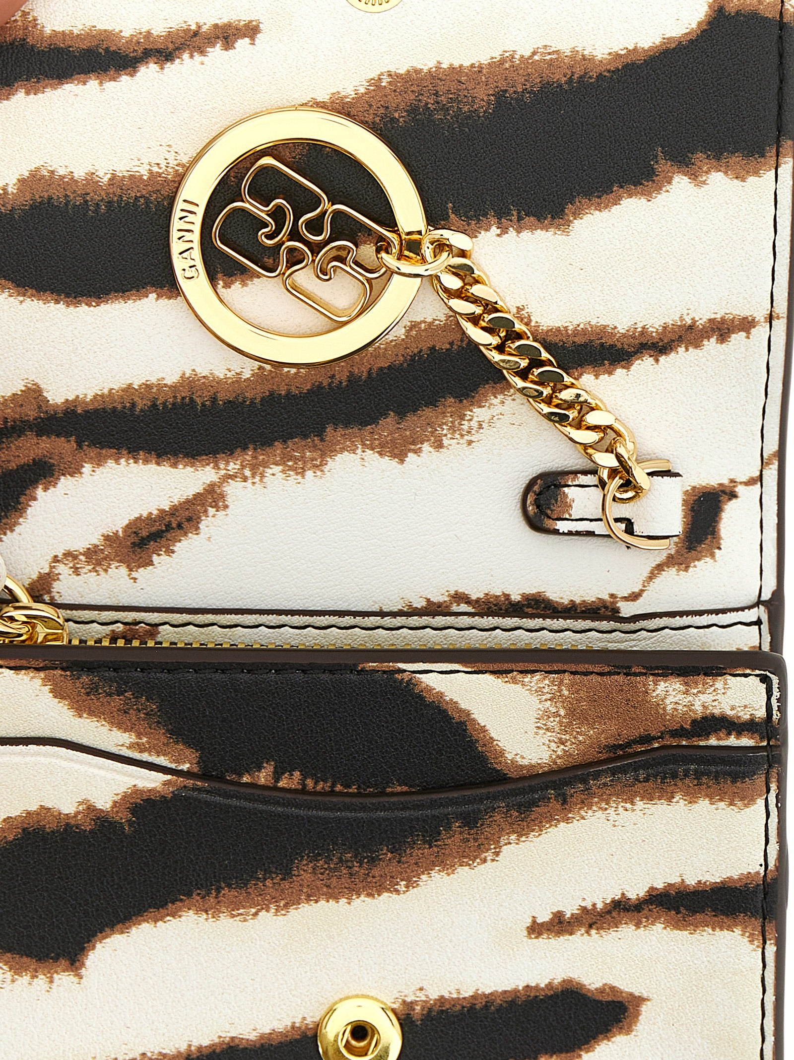 Leather-Effect Zebra Print Card Holder
