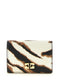 Leather-Effect Zebra Print Card Holder