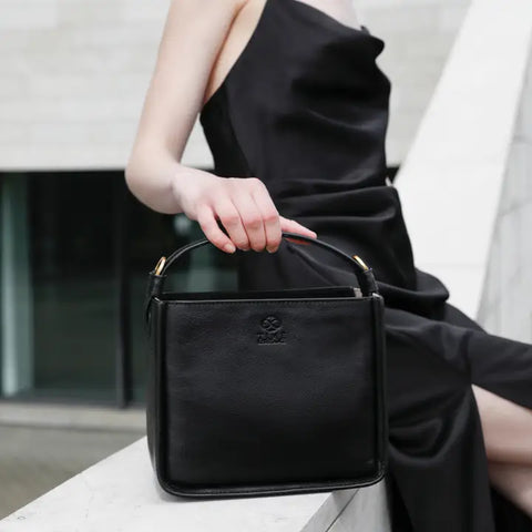Leather Handbag - Alms For Oblivion Black-Shoulder bag-Time Resistance-Black-Urbanheer