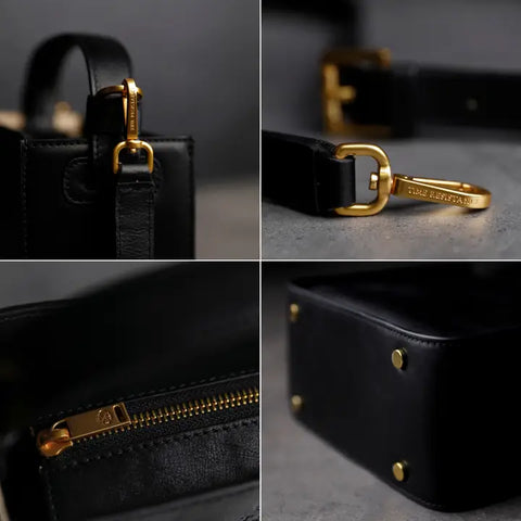 Leather Handbag - Alms For Oblivion Black-Shoulder bag-Time Resistance-Black-Urbanheer