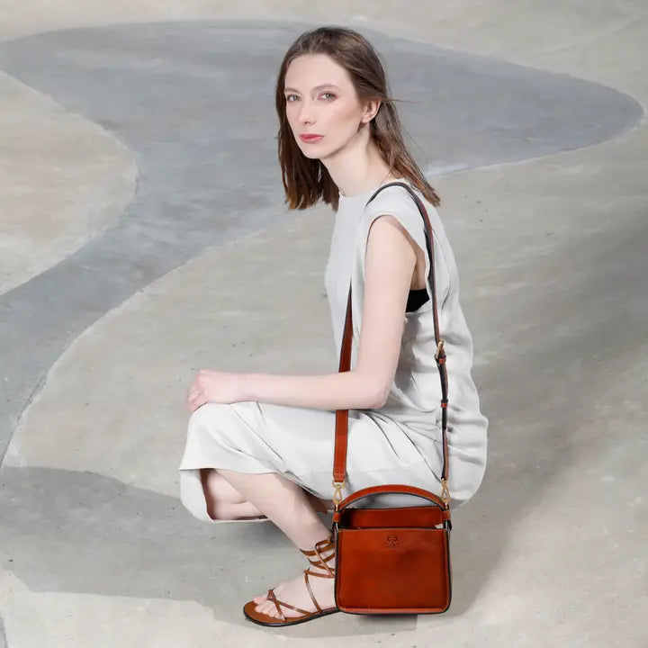 Leather Handbag - Alms For Oblivion Brown-Shoulder bag-Time Resistance-Brown-Urbanheer