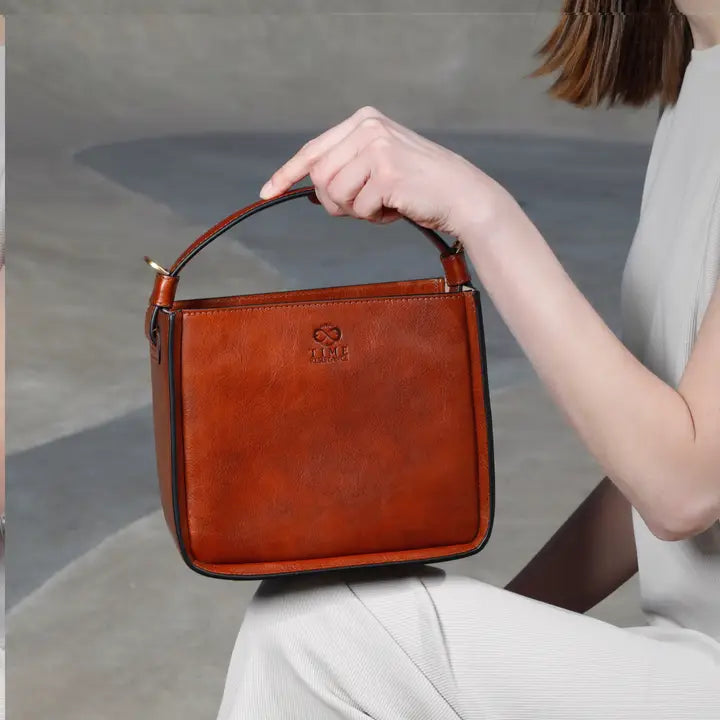 Leather Handbag - Alms For Oblivion Brown-Shoulder bag-Time Resistance-Brown-Urbanheer