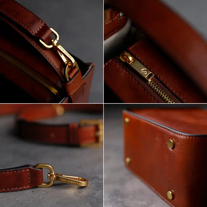 Leather Handbag - Alms For Oblivion Brown-Shoulder bag-Time Resistance-Brown-Urbanheer