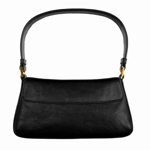 Leather Handbag - Bright Lights, Big City Black-Shoulder Bags-Time Resistance-Black-Urbanheer