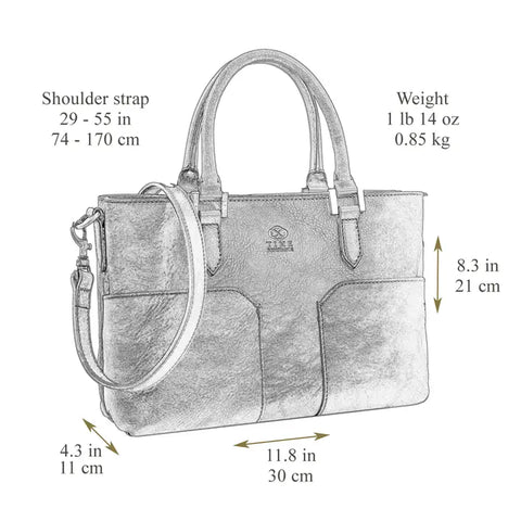 Leather Handbag Shoulder Bag - Camilla Brown-Shoulder bag-Time Resistance-Brown-Urbanheer