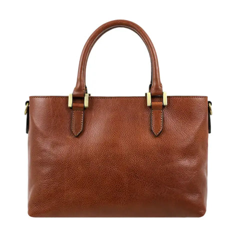 Leather Handbag Shoulder Bag - Camilla Cognac Brown Matte-Shoulder bag-Time Resistance-Cognac Brown Matte-Urbanheer